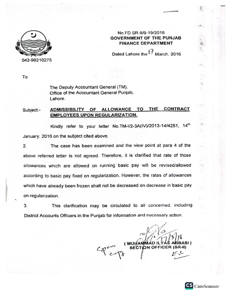 Allowances On Regularization | PDF