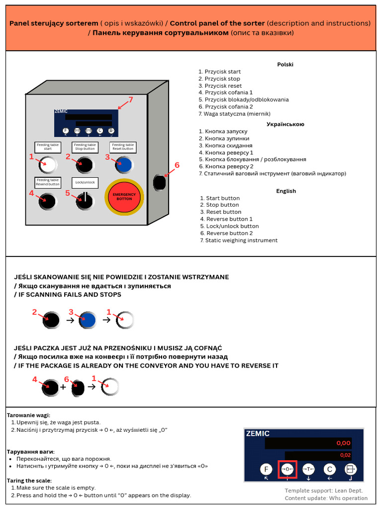 Sorter Button Logic Instruction | PDF