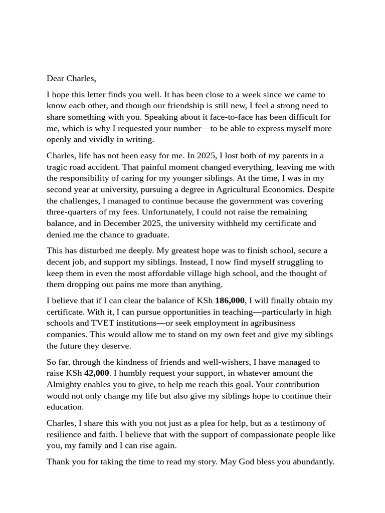 Request for Support in Education | PDF