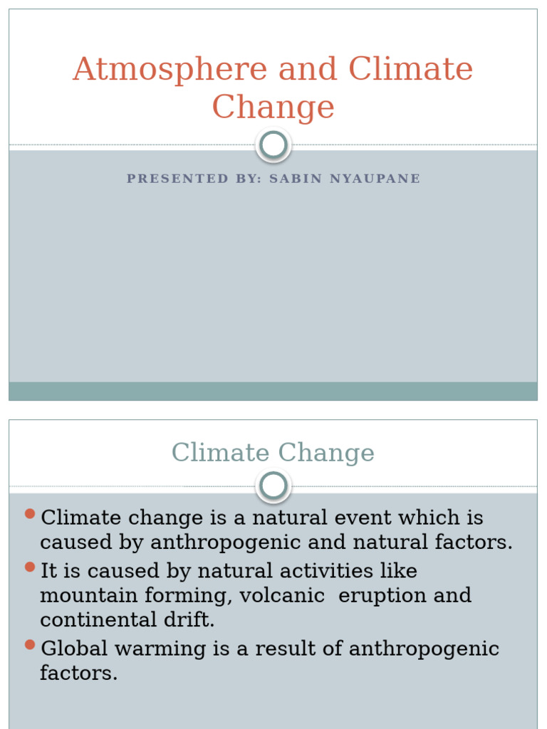 Atmosphere-and-Climate-Change | PDF | Atmosphere | Climate Change