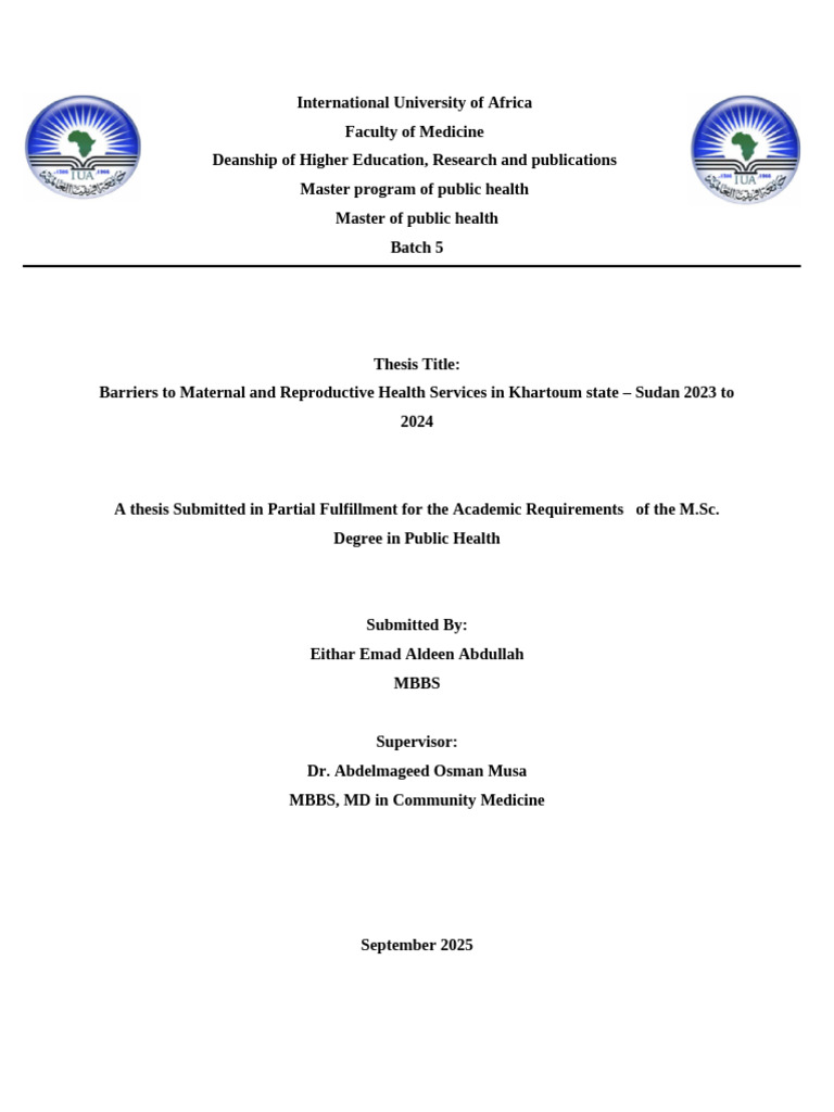 Eithar Maternal and RH | PDF | Sample Size Determination | Maternal Death