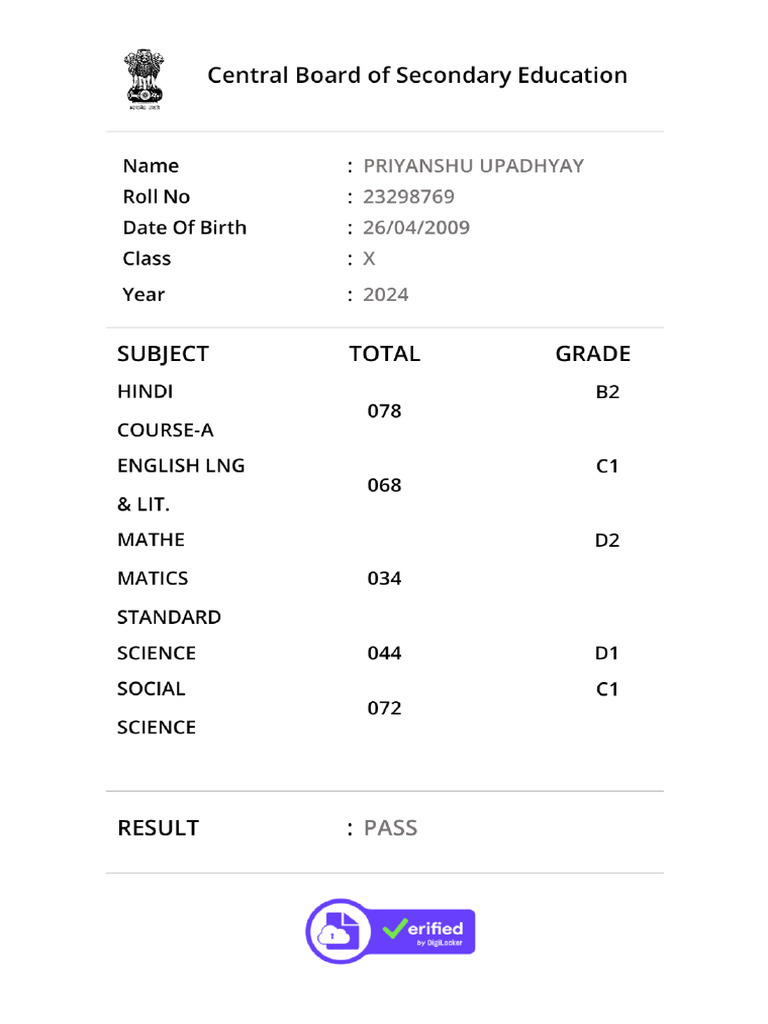 Mark Sheet | PDF