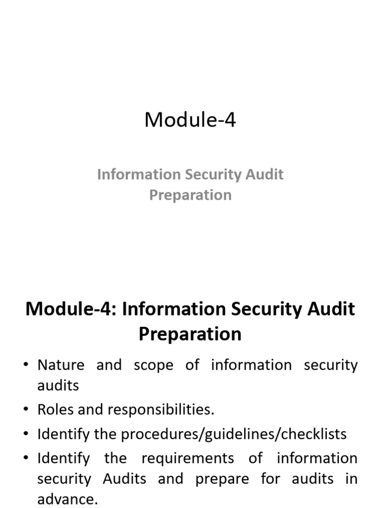 7-Establish the nature and scope of information security audits Roles ...