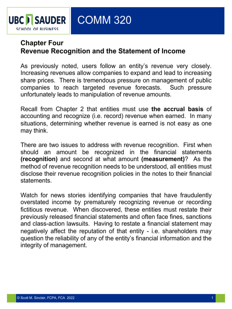 Revenue Recognition in Financial Statements | PDF | Income Statement ...