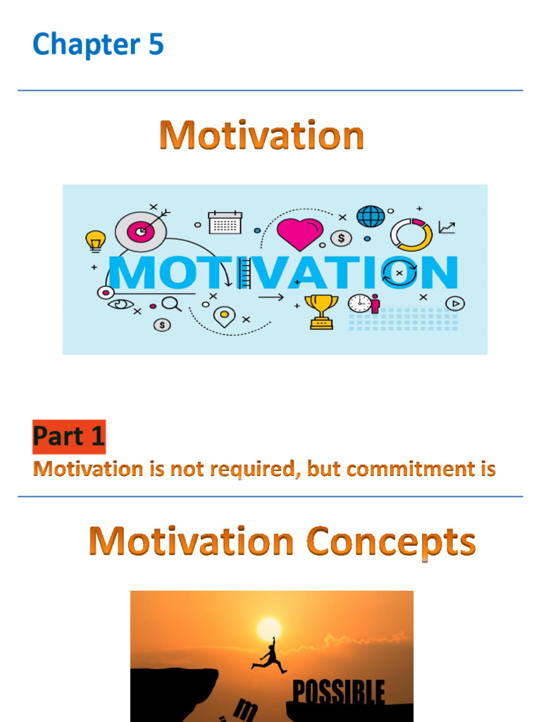 Chapter 5 | PDF | Motivational | Motivation