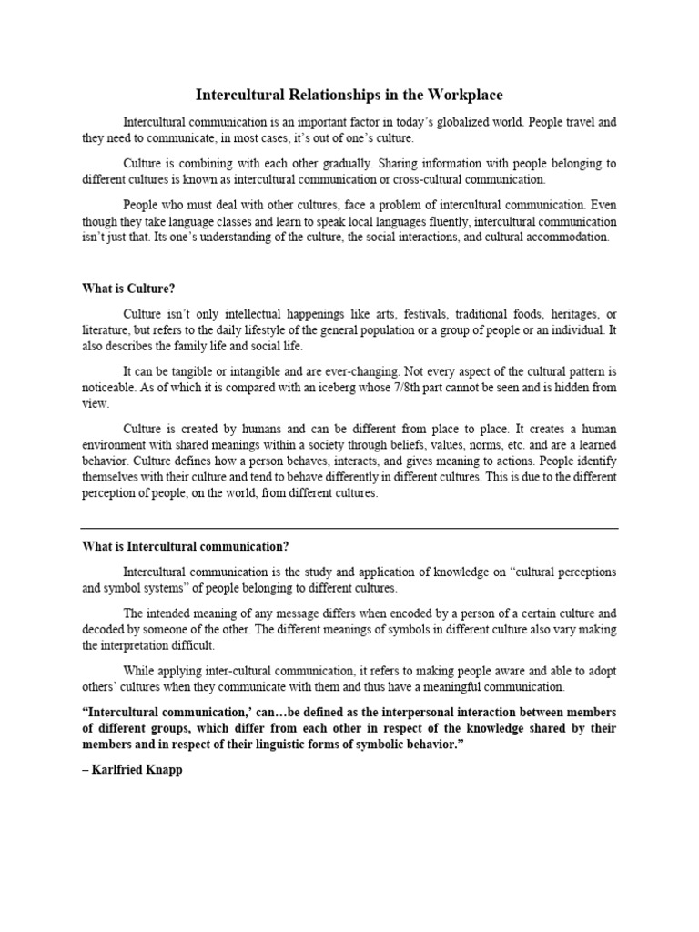 Intercultural Communication at Work | PDF | Communication | Cross ...