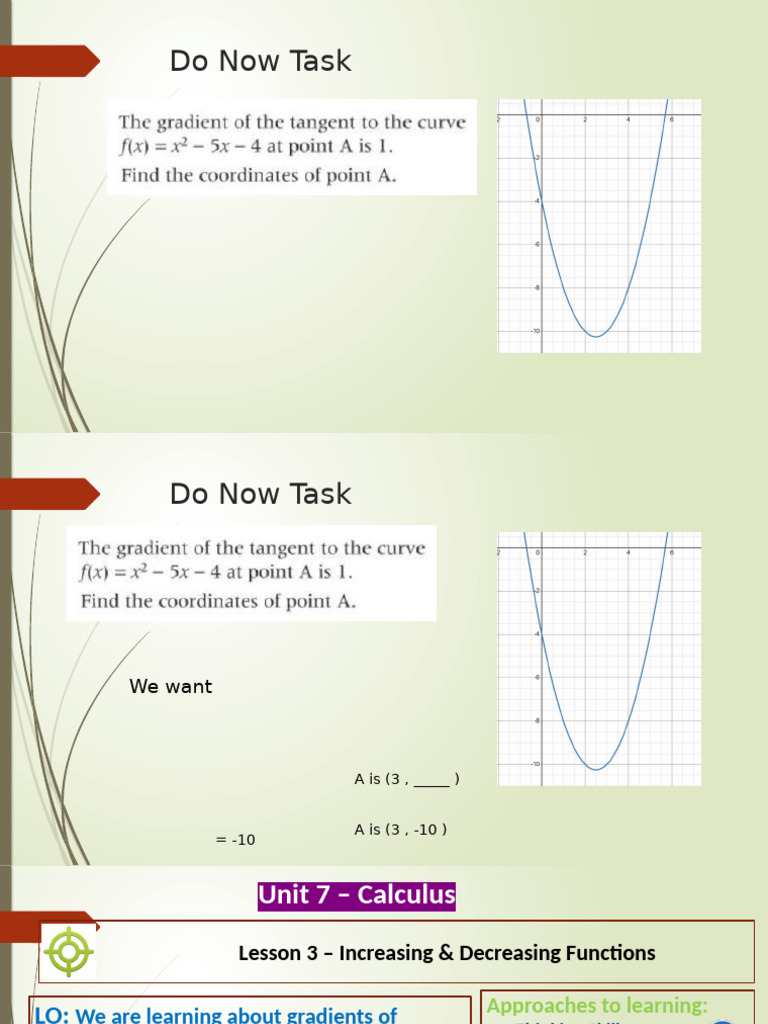 Understanding Increasing & Decreasing Functions | PDF | Derivative ...