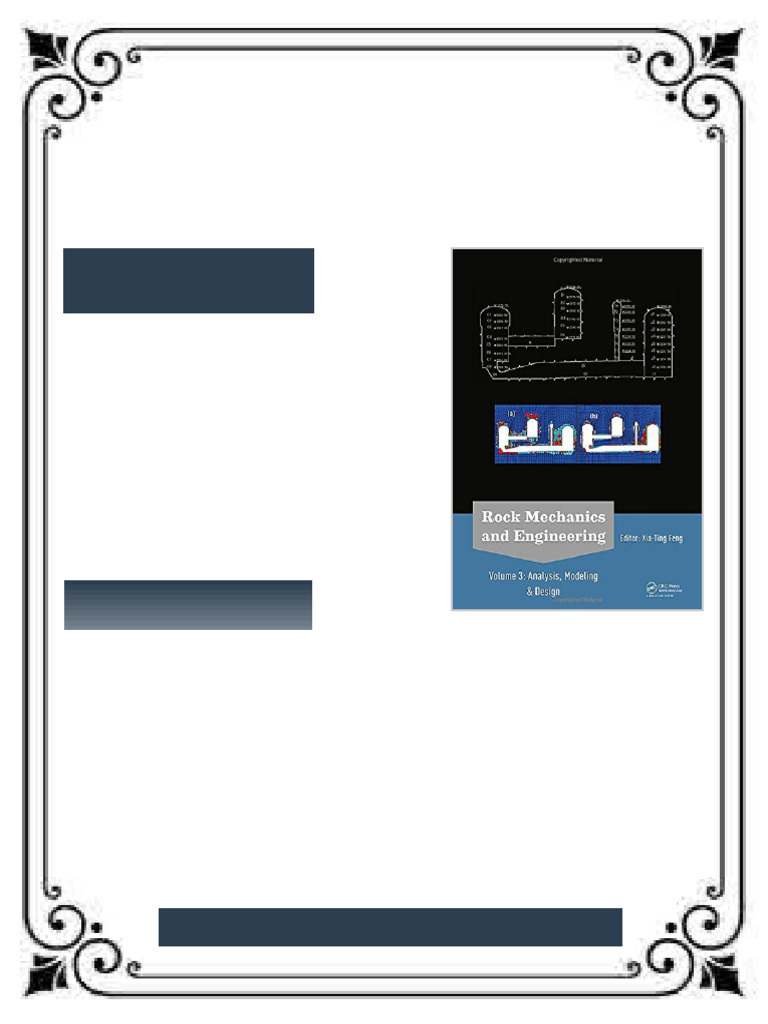 Rock mechanics and engineering Volume 3, Analysis, modeling & design 1st  Edition Feng eBook access now | PDF | Engineering