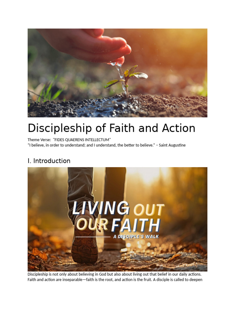 Discipleship: Faith in Action Explained | PDF | Faith | God In Christianity