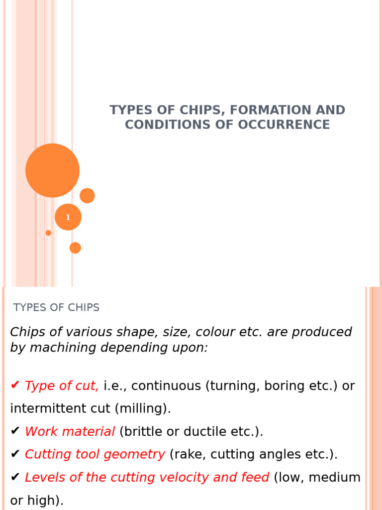 Types of Chips in Machining Processes | PDF | Machining | Physical Sciences
