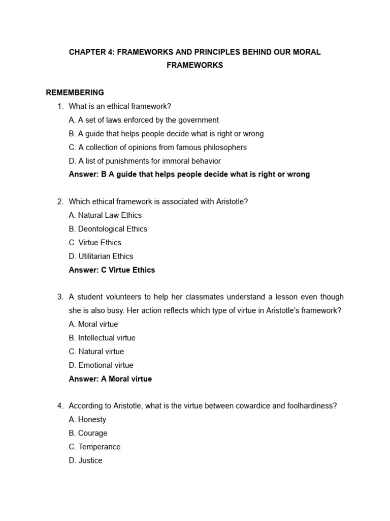 Ethical Frameworks and Moral Principles | PDF | Natural Law | Virtue