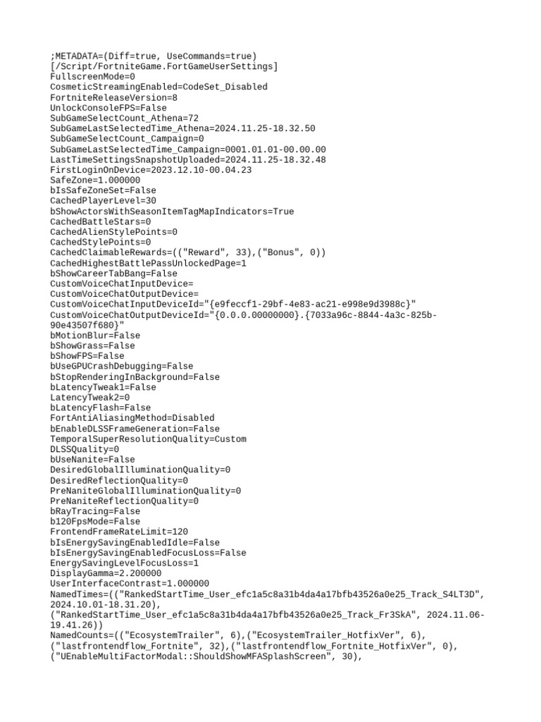 GameUserSettings.ini | PDF