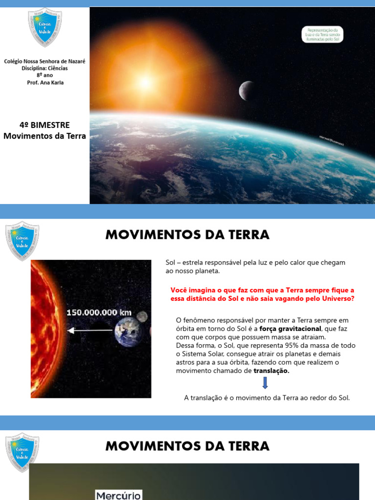 Movimentos da Terra e da Lua | PDF | Eclipse | Lua
