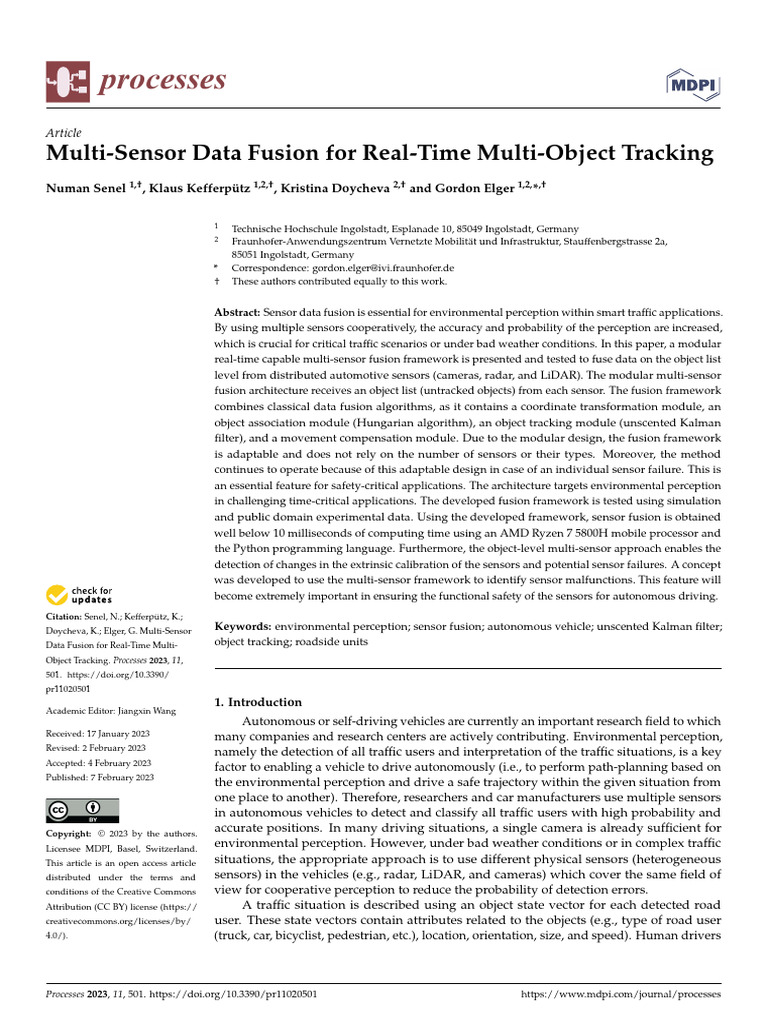 Real-Time Multi-Object Tracking Fusion | PDF | Kalman Filter | Lidar