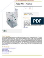 Vision Bird Cage Model M02 - Medium