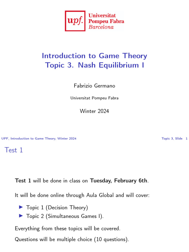 Understanding Nash Equilibrium in Game Theory | PDF | Game Theory ...