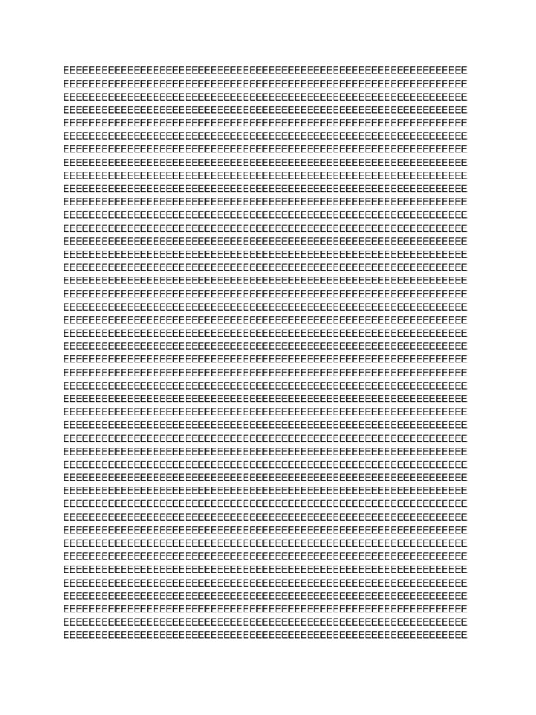 Endless E Repetition Document | PDF