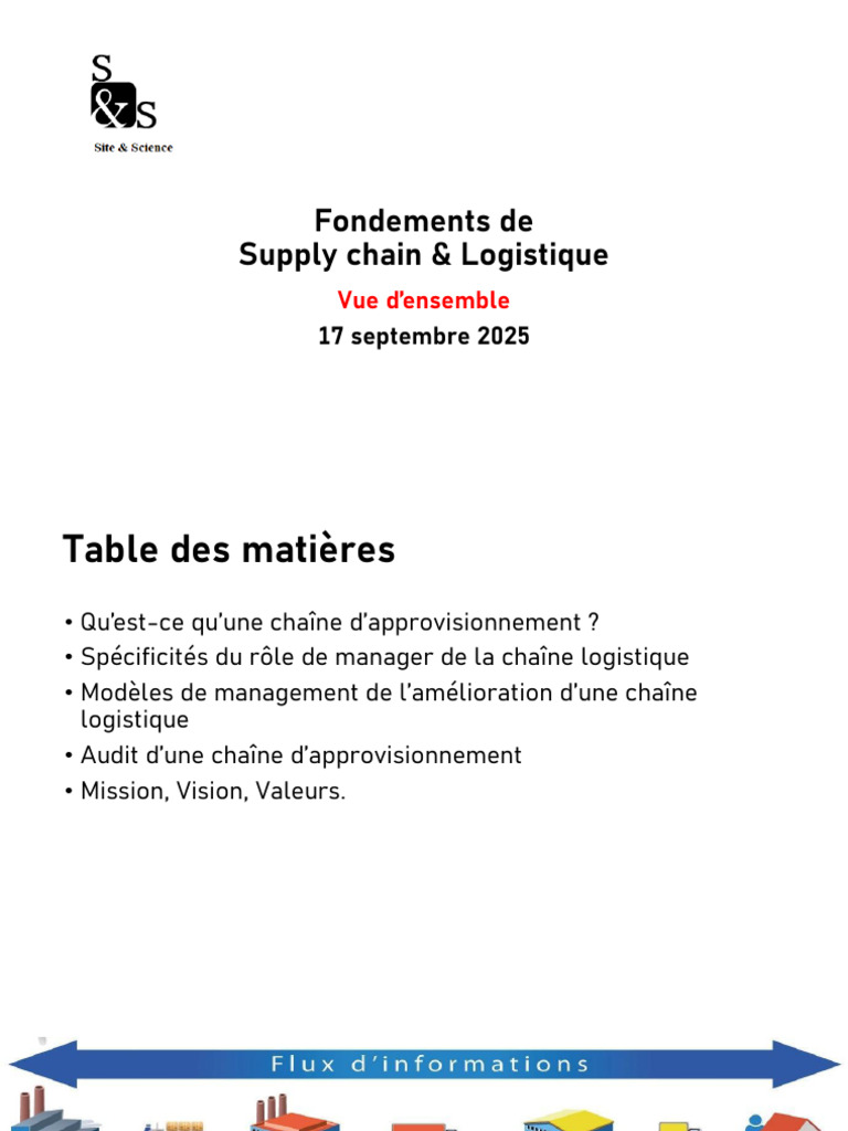 Fondements de la Supply Chain et Logistique | PDF | Logistique ...