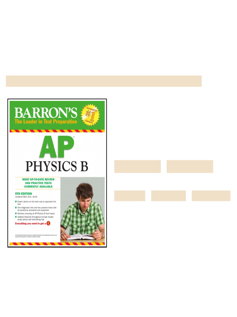 AP Physics B 5th Edition Wolf Jonathan S available any format | PDF