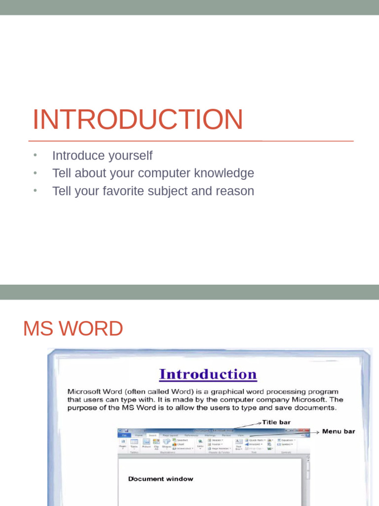Introduction to MS Word Basics | PDF