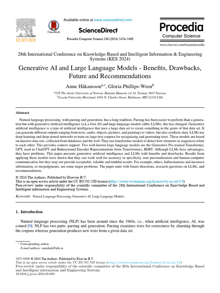 Generative AI and LLMs: Insights & Impacts | PDF | Cognitive Science ...