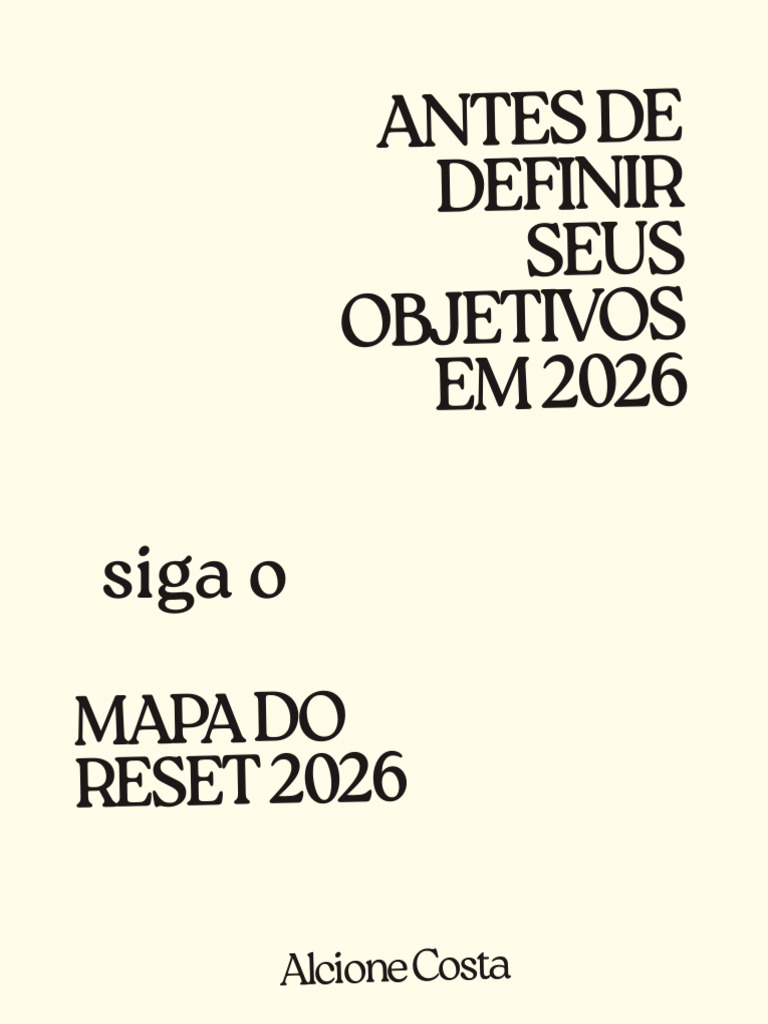 Mapa Do Reset 2026 Defina Seus Objetivos PDF 1