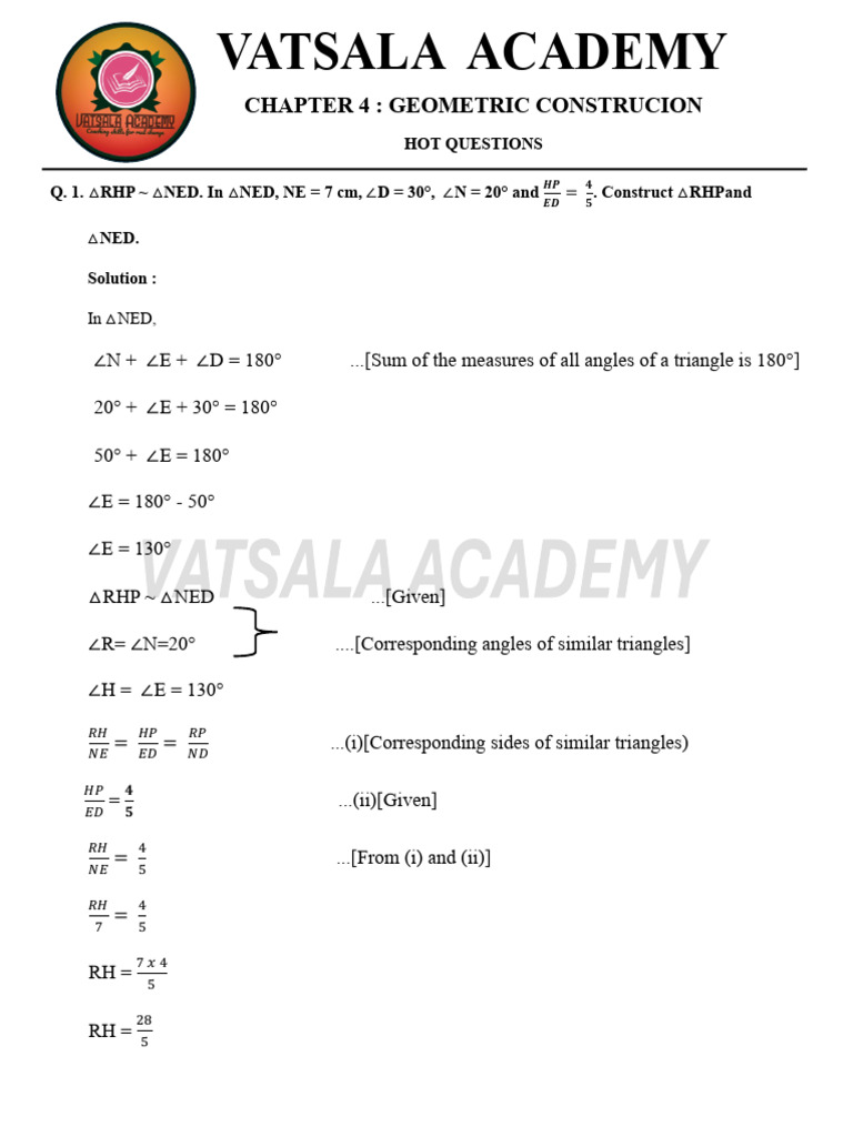 Geometry Construction Hot Questions Checked | PDF | Circle | Perpendicular