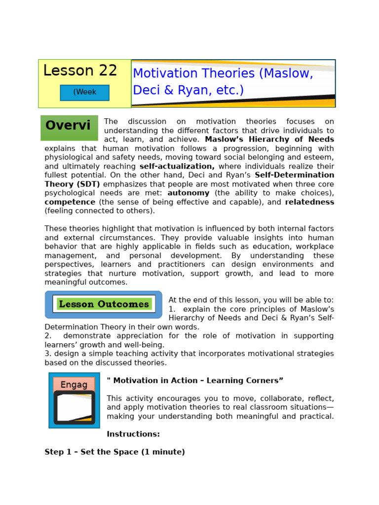 Understanding Motivation Theories in Education | PDF | Motivational ...
