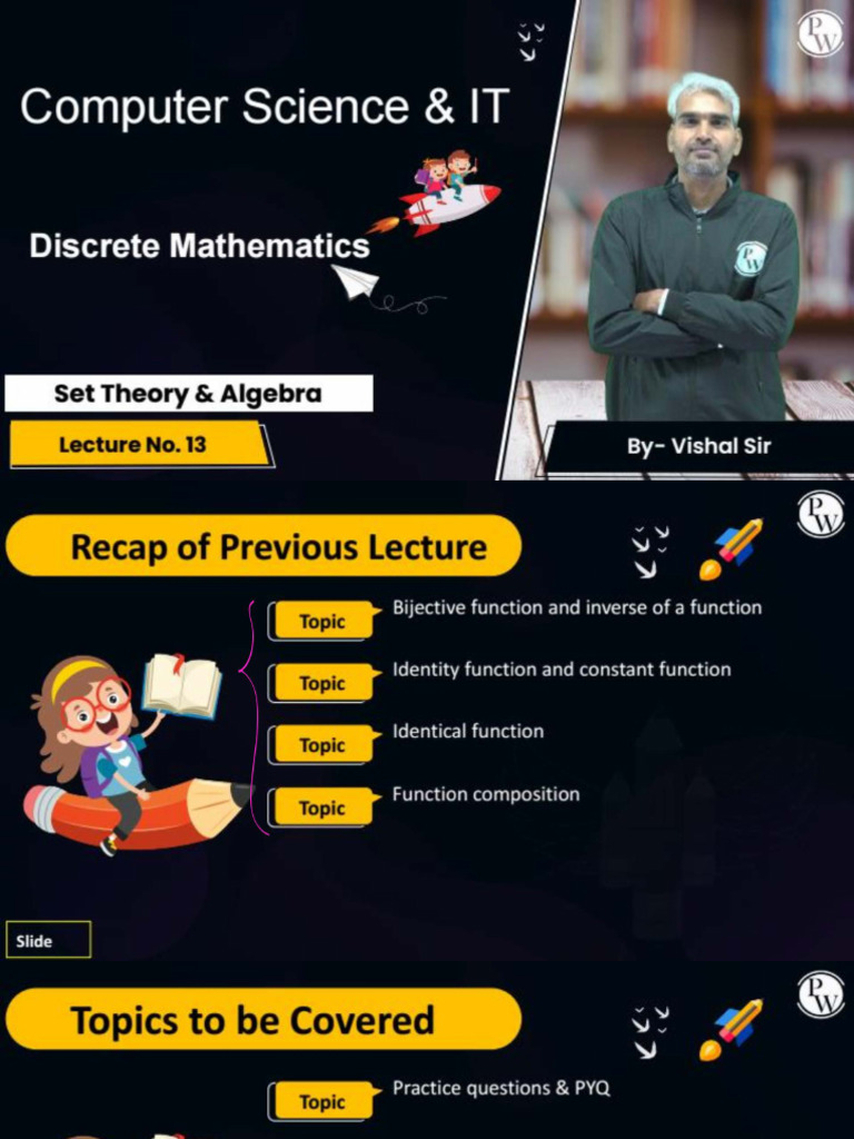 Set Theory and Algebra 13 Class Notes | PDF