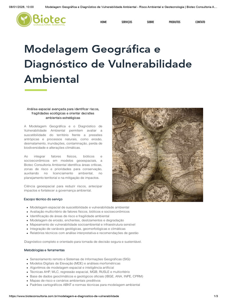 Modelagem e Diagnóstico Ambiental Eficaz | PDF | Ambiente natural ...