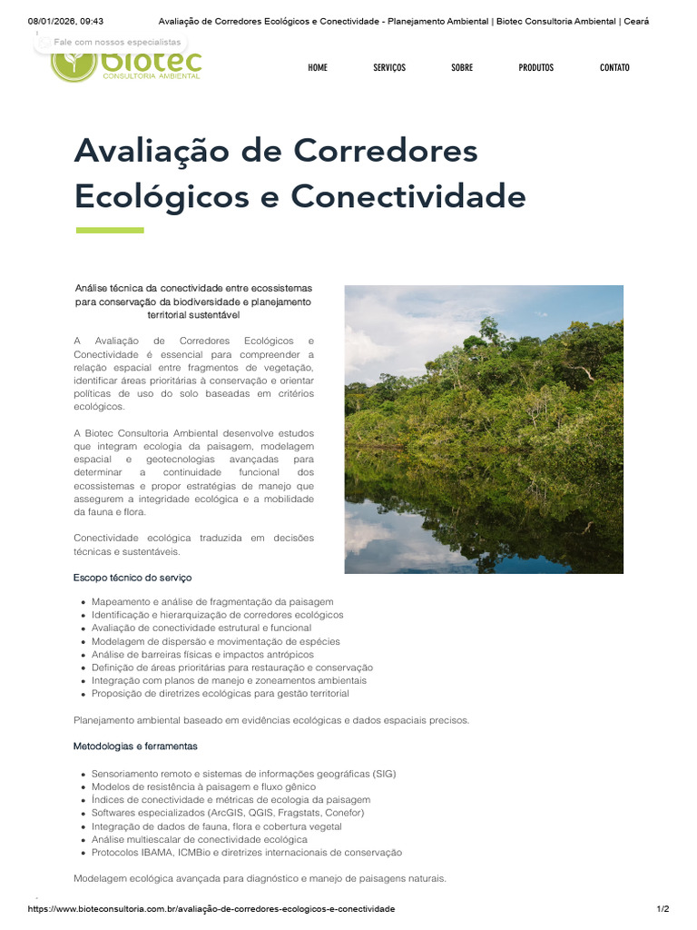 Corredores Ecológicos e Conectividade | PDF | Ecologia | Ambiente natural