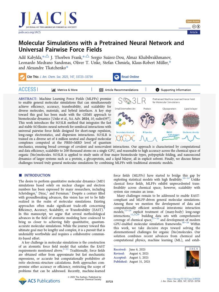 Machine Learning for Molecular Simulations | PDF | Force Field ...
