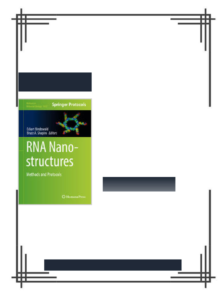 RNA Nanostructures Methods and Protocols 1st Edition Eckart Bindewald ...