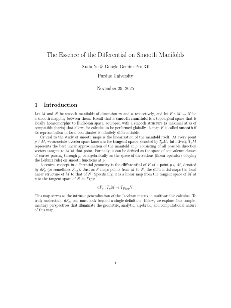 Understanding Differentials on Manifolds | PDF | Differentiable ...