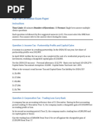 ATT Paper 1: Personal Taxation Sample | PDF | Capital Gains Tax | Taxes