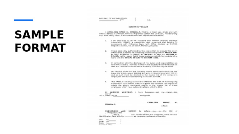 Sample Format | PDF