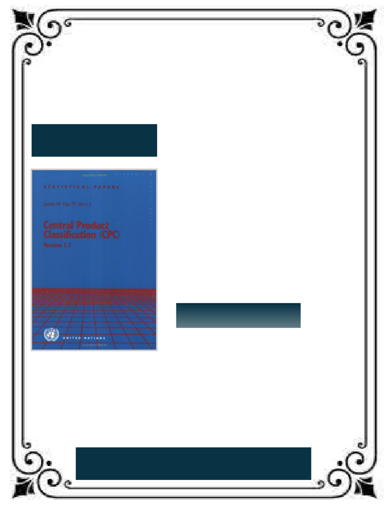 Central Product Classification CPC Version 1 1 Statistical Papers ...