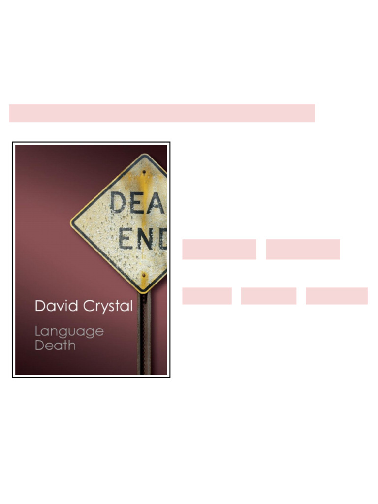 Language Death David Crystal Full Access | PDF