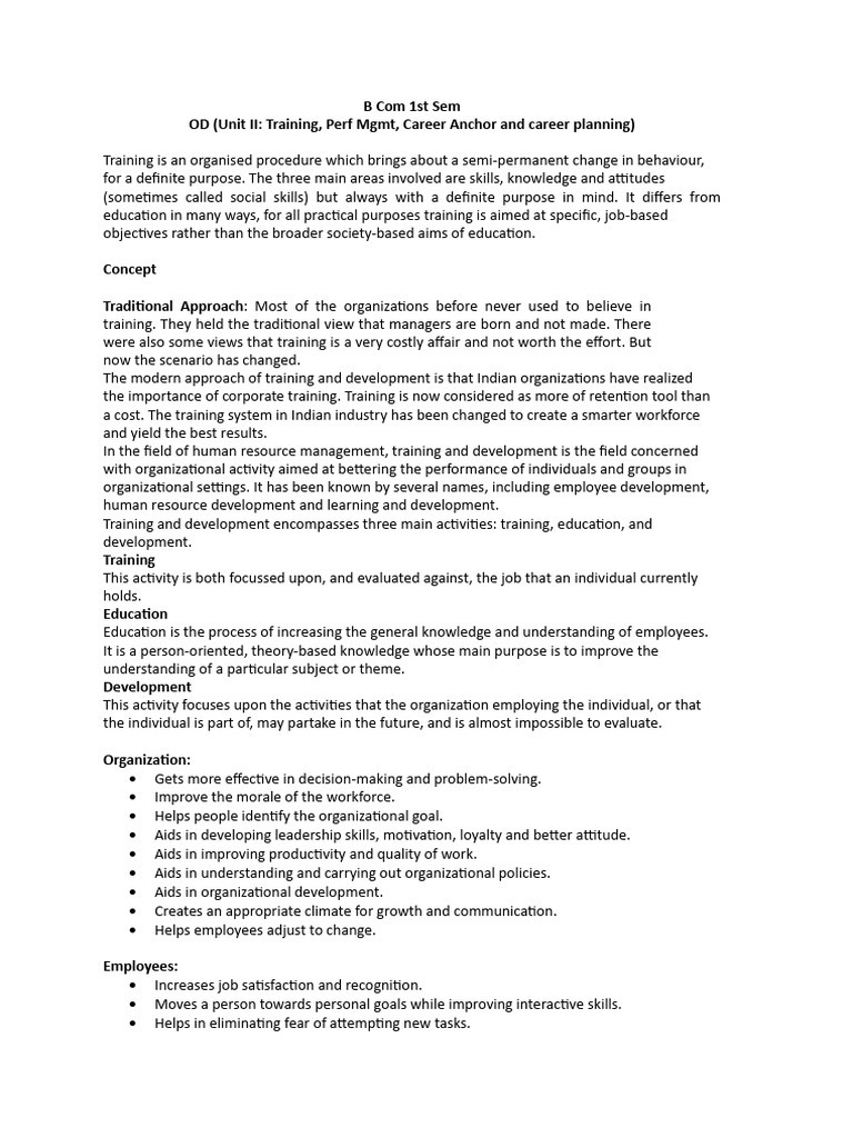 Training and Development in HR Management | PDF | Learning | Vocational ...