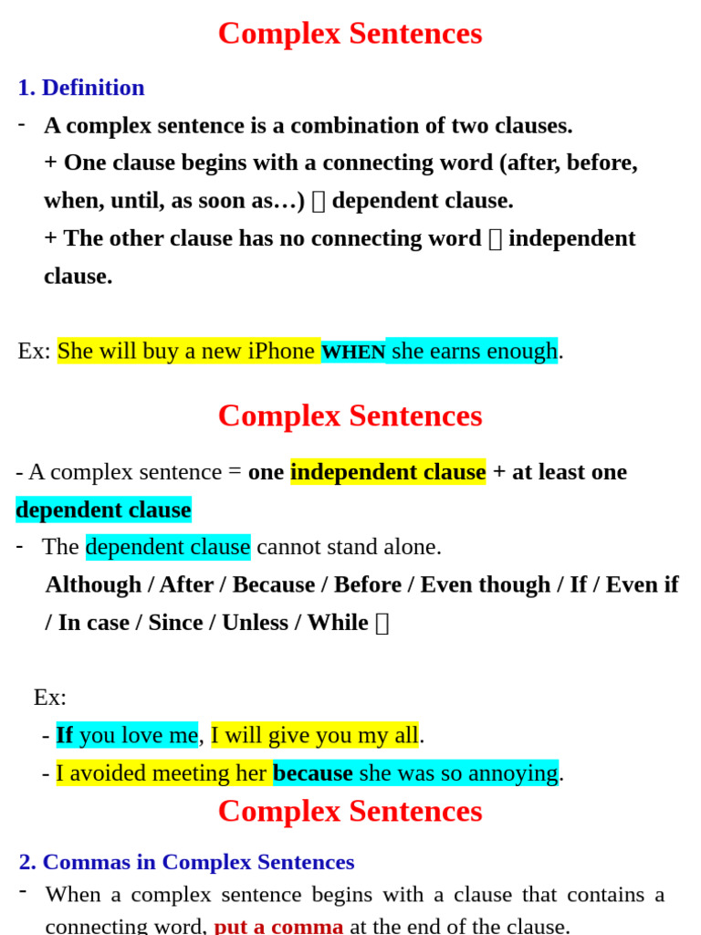 Understanding Complex Sentences | PDF | Sentence (Linguistics) | Clause