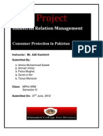 Final Project: Industrial Relation Management