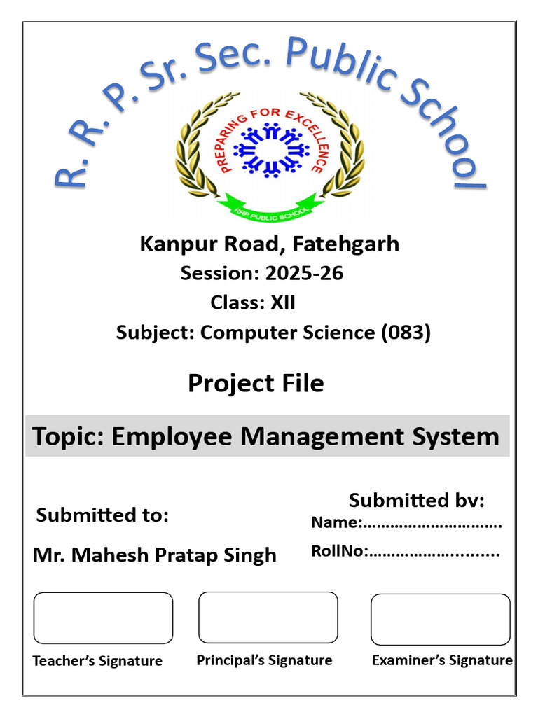 Employee Management System Project | PDF | Computing