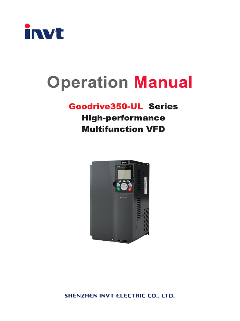 Goodrive350-UL VFD Operation Manual | PDF | Power Supply | Electrical ...