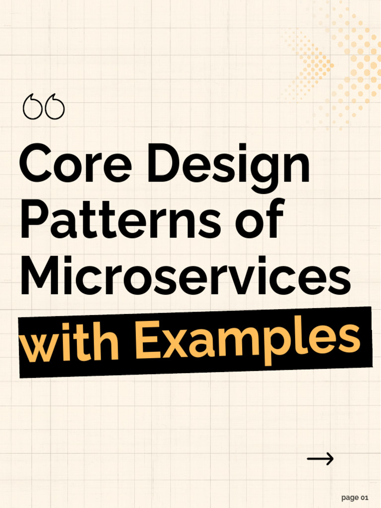 Microservices Design Patterns Overview | PDF