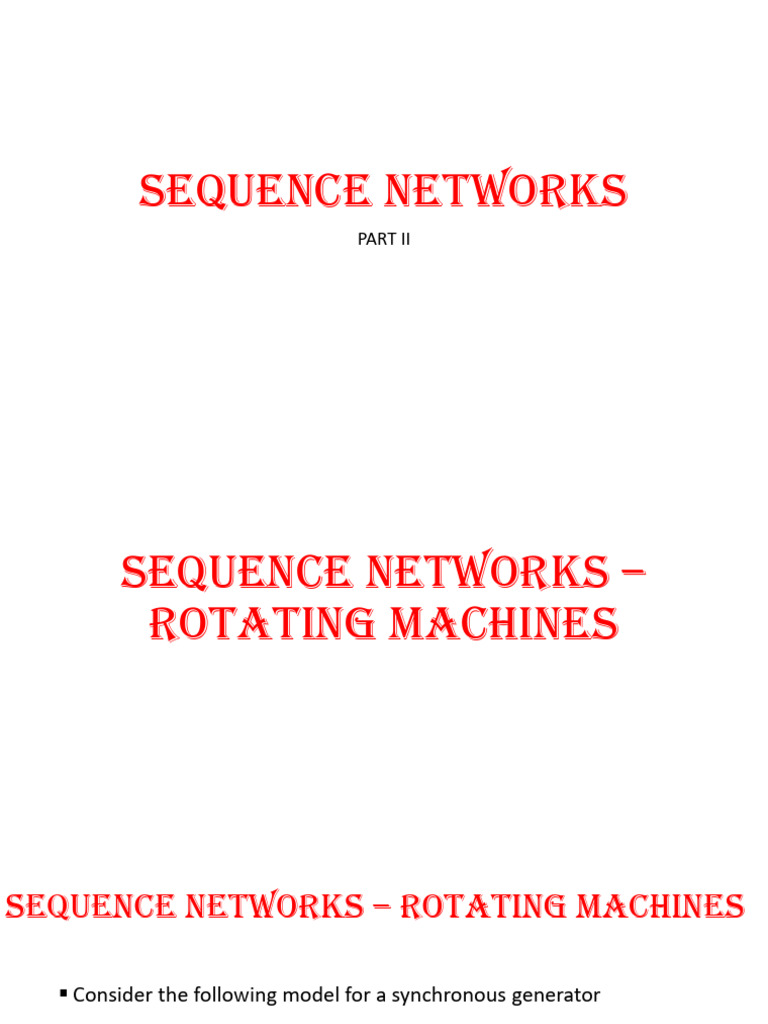 18 Sequencenetworks-II | PDF | Transformer | Electric Generator
