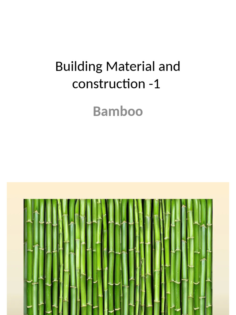 Unit 4a Bamboo | PDF | Masonry | Concrete