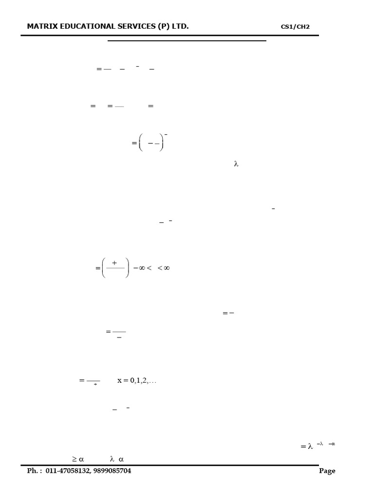 CS1-Chapter2- MGF | PDF | Random Variable | Normal Distribution