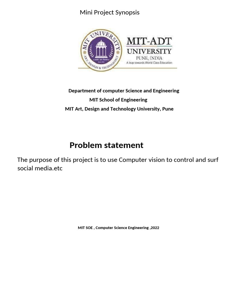 MINI PROJ | PDF | Computer Science | Computer Vision