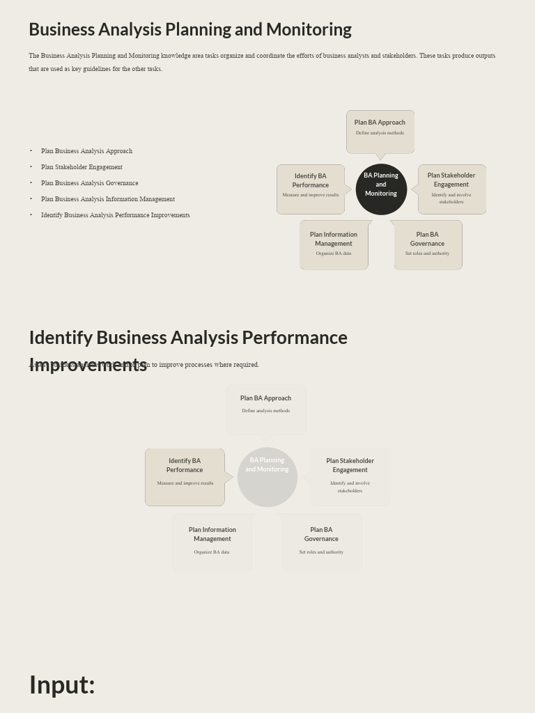 Business Analysis Planning & Monitoring Guide | PDF | Business Analysis ...