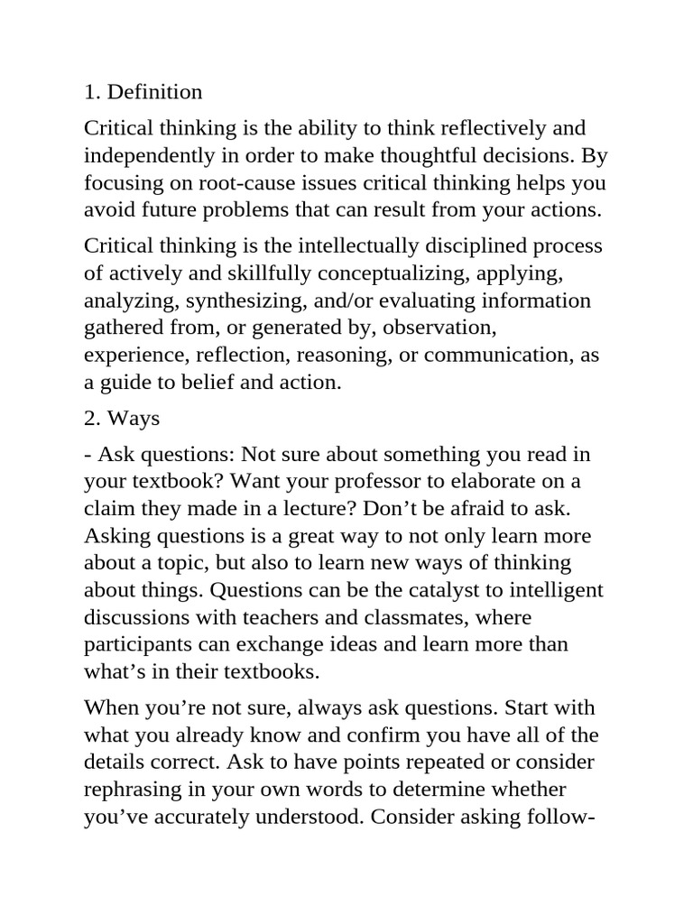 Essential Guide to Critical Thinking | PDF | Critical Thinking | Thought